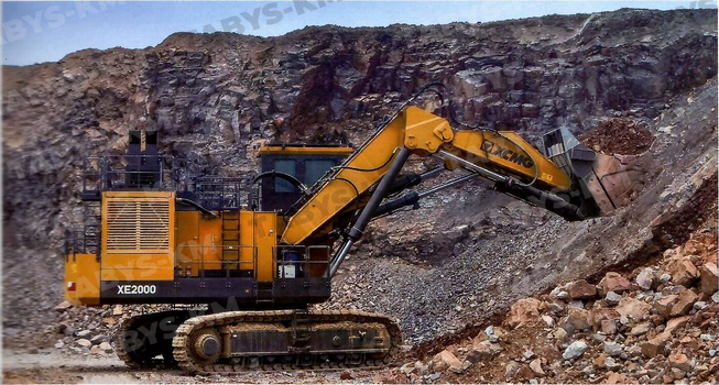 Карьерный экскаватор с фронтальной лопатой XCMG XE2000